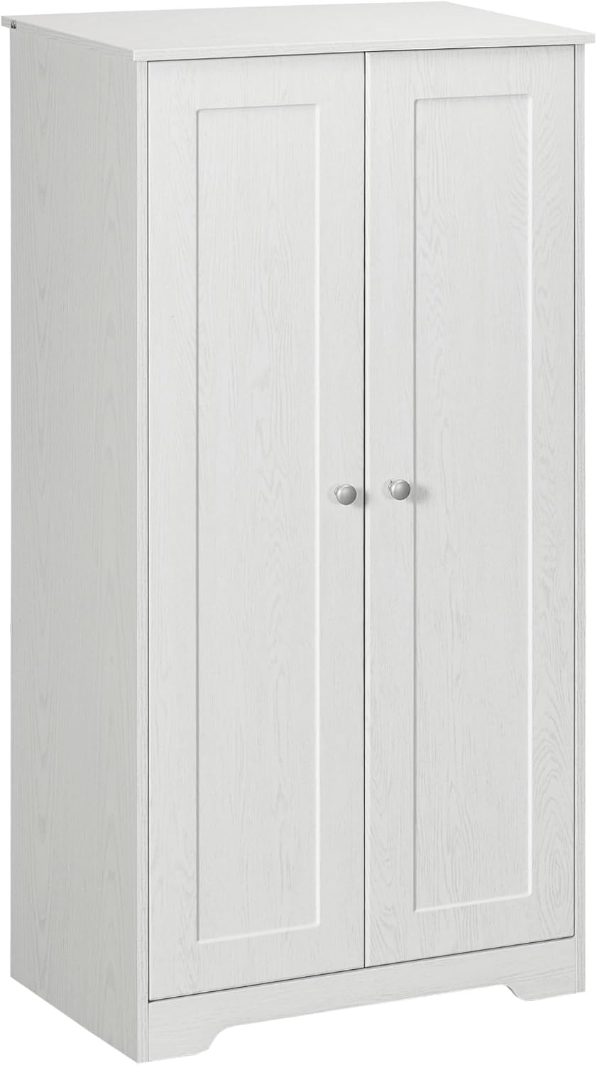 Modern Pantry Storage Cabinet, Freestanding Kitchen Cupboard with 2 Doors, Ad...