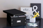 Snap-N-Store CD Storage Box - Pack of 1/2 - Durable Disc Holder with Lid to Store for Discs (2 Pack - Doublewide CD, Black)