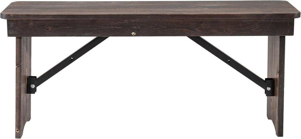 Taylor & Logan Ingles 40'' x 12'' Mahogany Solid Pine Fol...