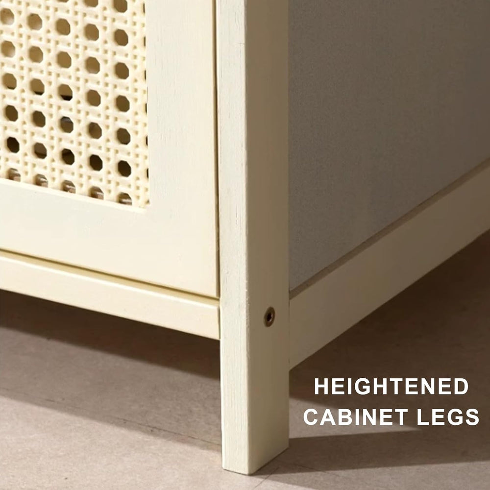 13 Inch Wide Kitchen Cabinet Storage Natural Bamboo Material Flip Up Hover Do...