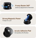 AGPTEK 8 Pack Magnetic Cable Clips, Upgraded 360° Rotatable Cord Holder Clips for Nightstand, Desk Cord Organizer Adhesive Wire Management Home Office Phone Charging Cords USB Cable Keeper (Black)