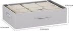 CYhom Under Bed Storage Bins Frame Storage Box Oxford Fabric Sturdy Underbed Container Foldable Stackable Large Capacity Clothes Organizer