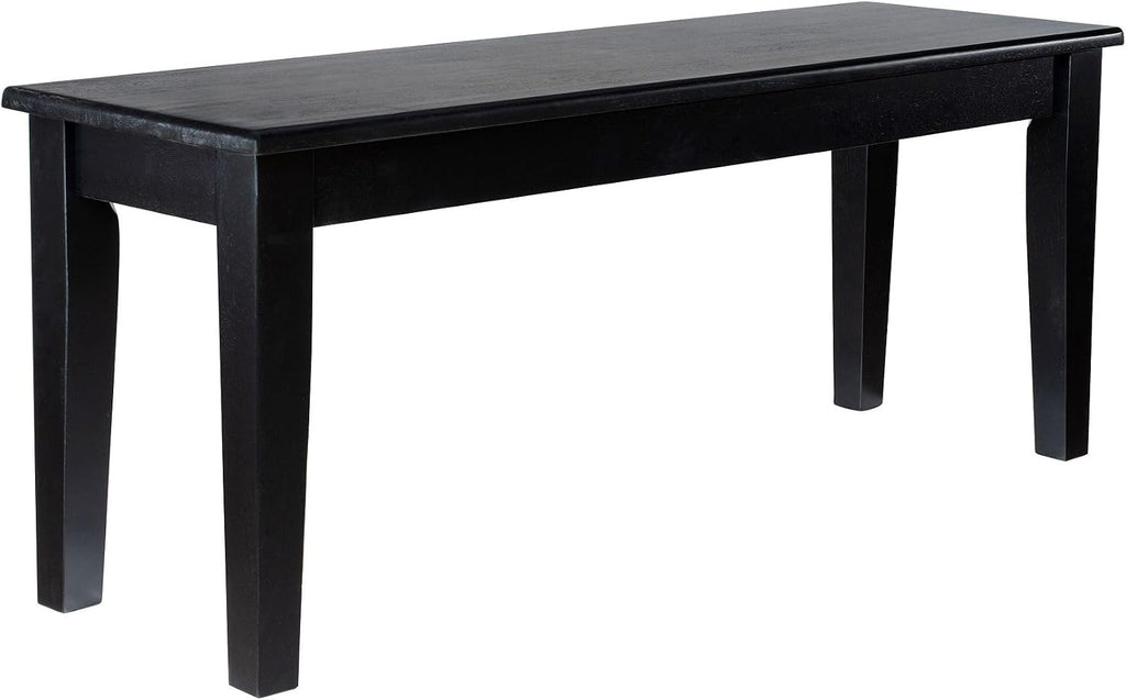 Boraam Shaker Backless Wood Bench - Black Finish