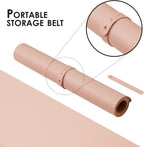 Cork Desk Mat - Small Dual-Sided Desk Pad for Office and Home - Desk Organization and Accessories - Ideal for Large Mouse Pad and Small Desk Mats on Top of Desks(Pink,23.6"x 13.8")