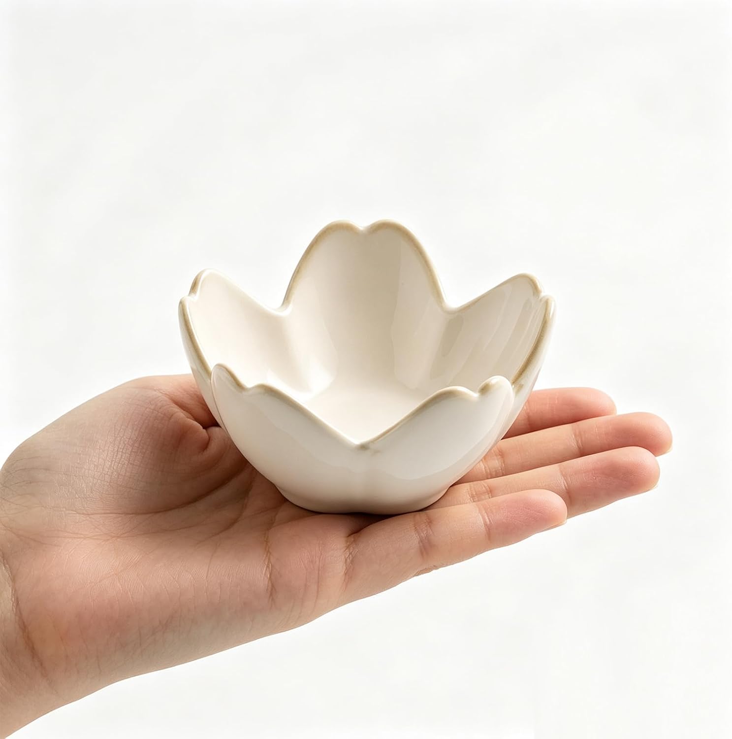 Flower Ring Holder Dish, Ceramic Jewelry Tray, Small Trinket Dish | Jewelry plate bowl works as a cute ring holder dish, adding aesthetic room decor and Christmas birthday gifts for women.