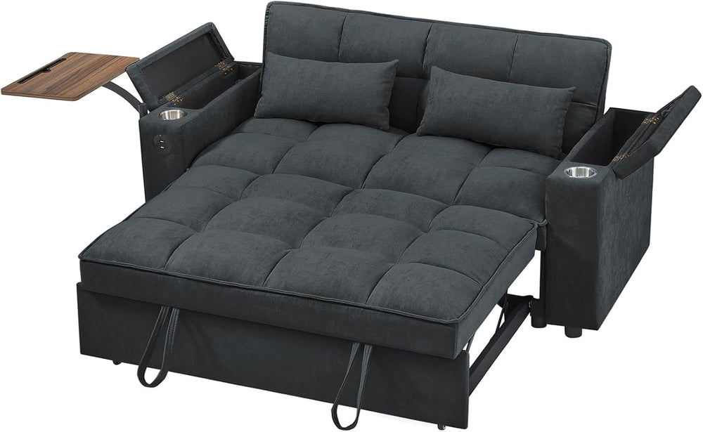 hansones 65'' 3-in-1 Folding Convertible Sofa Bed, Pullout Sofa, Mode...