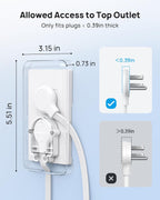 TROND Flat Plug Power Strip with Outlet Cover - 3ft Extension Cord with Multiple Outlets and 4 USB Ports, Mountable Surge Protector Outlet Concealer, Kitchen Home Improvement for Hide Messy, White