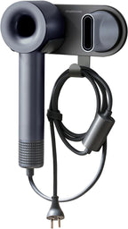 simpletome Hair Dryer Holder Wall Mount for All Magnetic High Speed Blow Dryer with Plug Cord Organizer Hook (ABS Plastic, Grey)