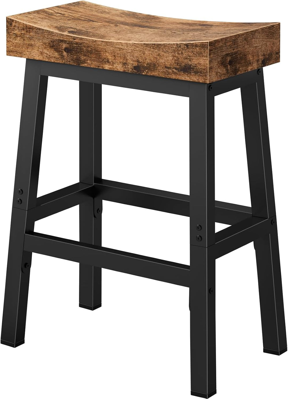 WINAZ Rustic Bar Stools, 24 Inch Barstools, Counter Height Stools with Footre...