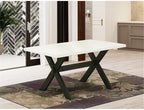 East West Furniture XT626 X-Style Mid-Century Modern Dining Table - a Rectangle Dining Table Top with Stylish Legs, 36x60 Inch, Multi-Color