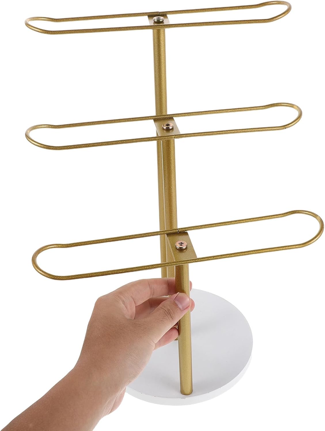 Headband Holder Organizer Stand Metal 3-Tier Hairband Display Rack Hair Hoop Hair Accessories Holder Bracelet Jewelry Stand