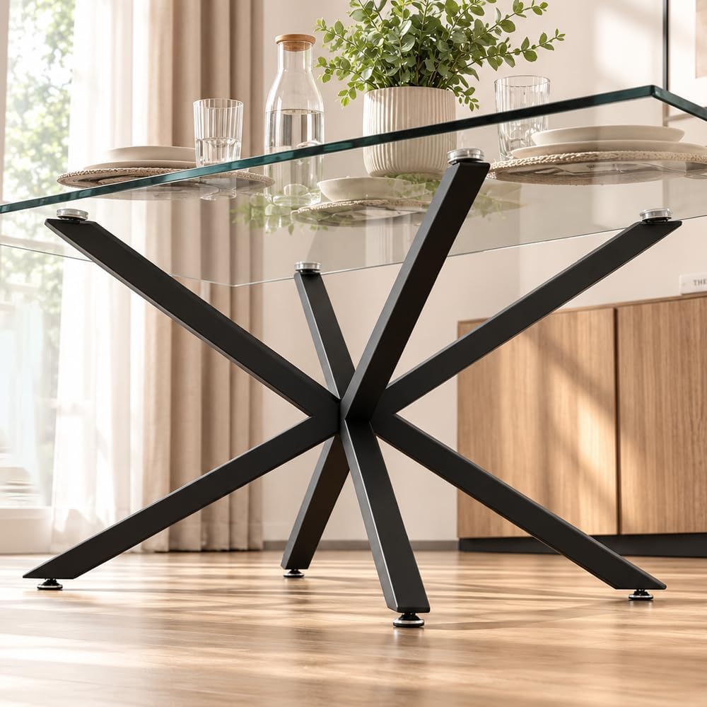 KaKaBB Dining Table Legs 30 Inch - Heavy Duty Metal Table Base for Wood/Glass...