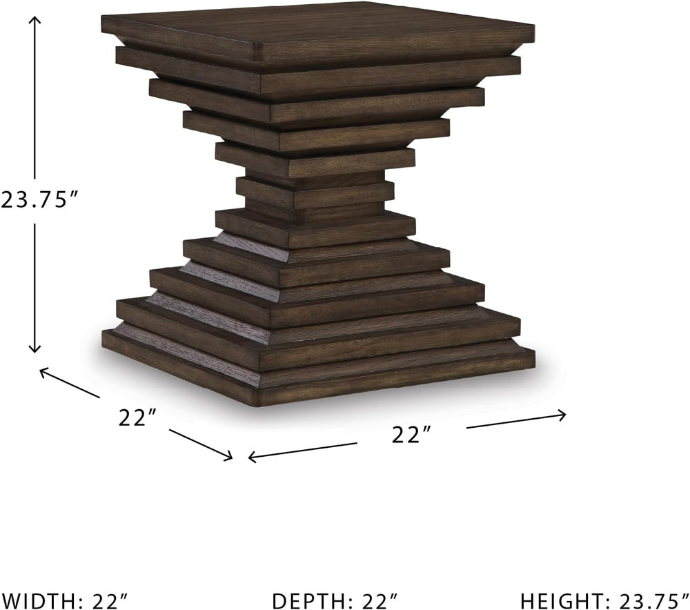 Signature Design by Ashley Hannodream Modern End Table with Architectural Geo...
