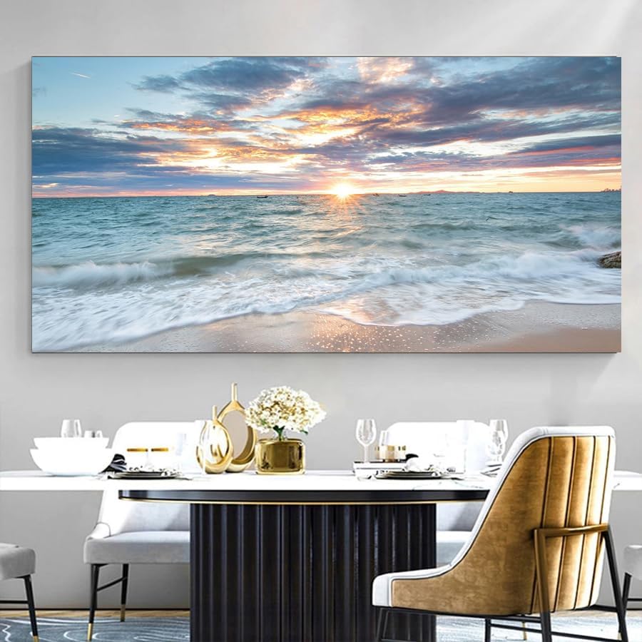 Yxbhhym-Large Canvas Wall Art Beach Artwork for Walls Coastal Wall Décor Seas...