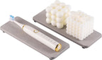 2 Pcs Water Absorbing Stone Trays, Kitchen/Bathroom Sink Soap Dish, Diatomite Tray Used for Hand Soap & Cosmetic Bottles in The Modern Home, 3.15" W x 8.7" L, Gray