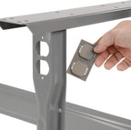 Global Industrial Fixed Height Workbench with C-Channel Flared Leg, Steel Top with Square Edge, 60"W x 30"D x 34"H, 2000 Lbs. Capacity, Gray, Industrial Workbench