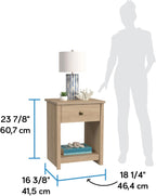 Sauder River Ranch Nightstand W/Drawer, Harvest Walnut Finish