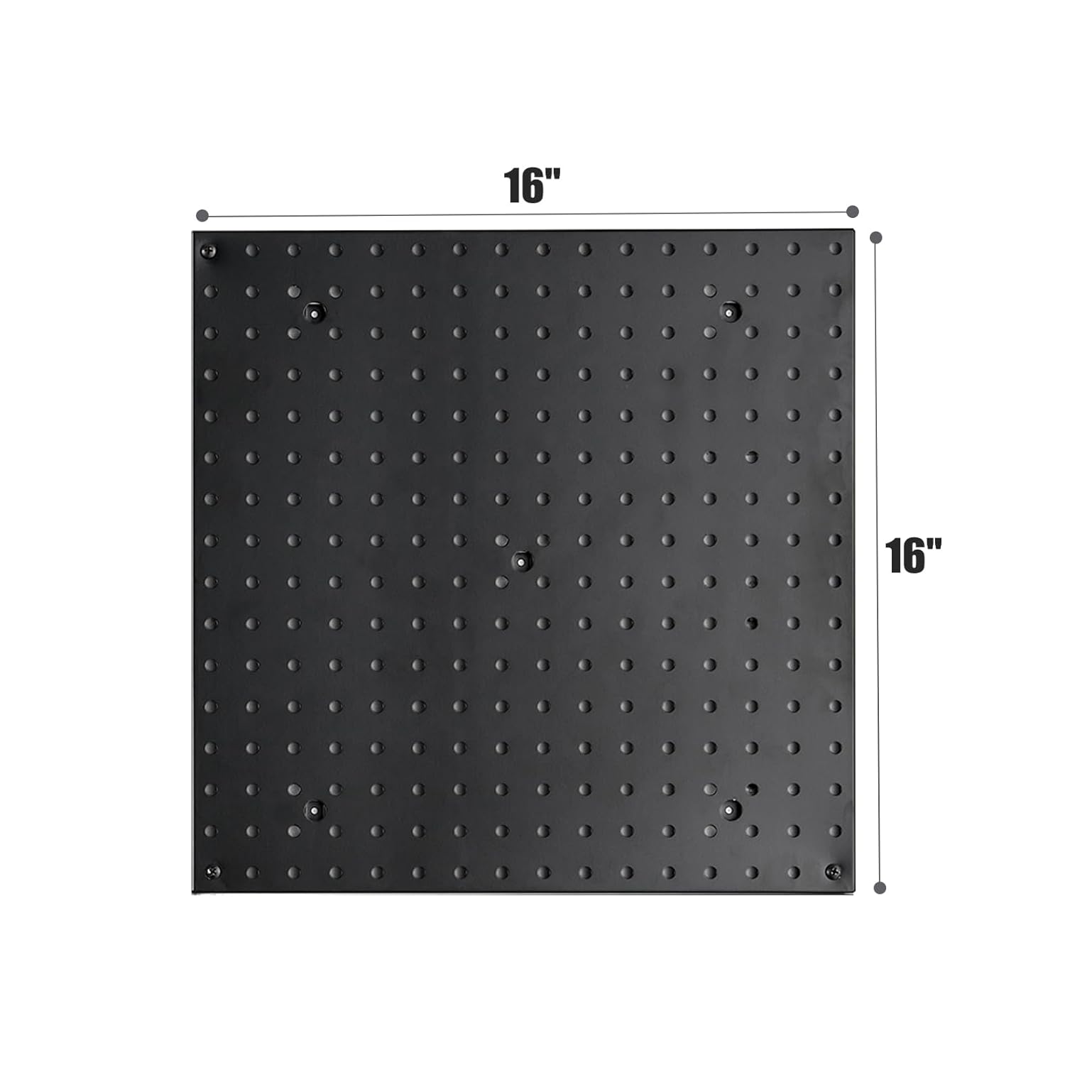 Pegboard Smith 16x16 inch Wall Tool Organizer Pegboard Panels, Black Metal Pegboard for Tool Storage, Workbench Tools Organization Peg Board(4 PCS, Black)