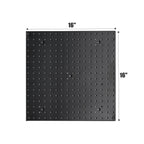 Pegboard Smith 16x16 inch Pegboard Wall Organizer Panels for Tool Storage, Workbench Tool Organization Peg Board(2 PCS, Black)