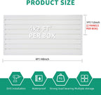 Slatwall Panel 4x2 ft Garage Mounted Storage, White Slat Wall Paneling Garage Organizers Storage, Peg Board Tool Organization PVC Wall Panels, Garage Slat Wall Storage Systems Pegboard Wall Organizer