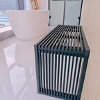 Versatile Wooden Slatted Bench - Sleek Modern Design for Dining, Entryway, Bedroom - Indoor Use with Storage Capability for Home, Kitchen, Bathroom & Beyond (Natural)