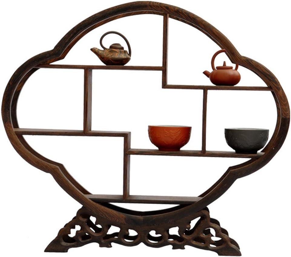 NWFashion Chinese Wooden Rosewood Display Stand Decoration 11" Curio Cab...