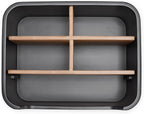 Stylish Desk Organizer and Remote Control Holder in Black - Keep Your Workspace Tidy and Organized, Multi-Purpose Storage for Office Desktop Coffee Table Bedside Nightstand