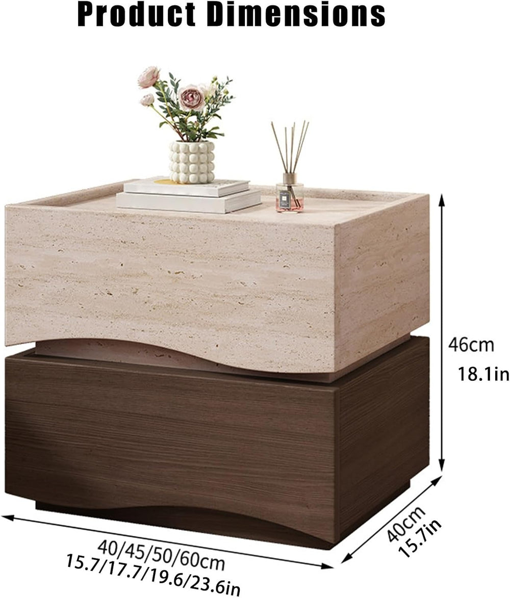 Bed end Table with Drawer, Smart Nightstand Table with Locks, Side end Bedsid...