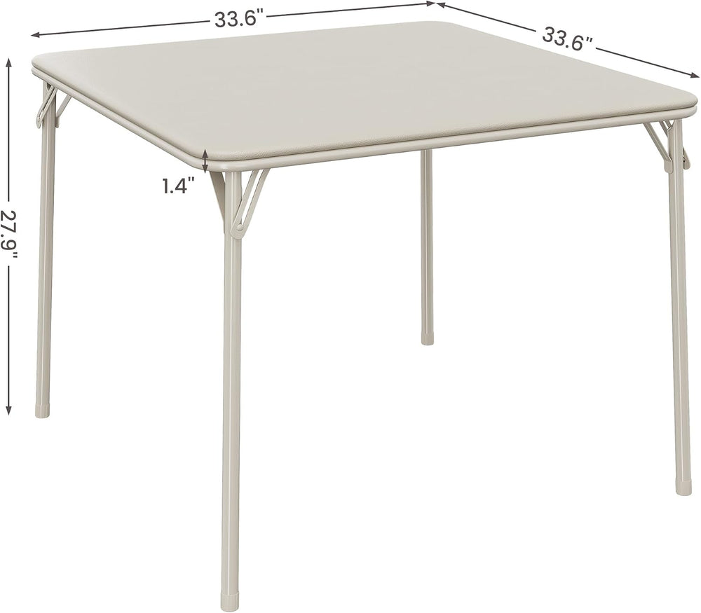 IDEALHOUSE 5-Piece Dining Table Set, Metal Folding Kitchen Table with 4 Uphol...
