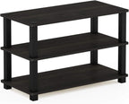 Furinno Turn-S-Tube 3-Tier Shoe Rack, Espresso/Black