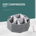 Leather Remote Control Holder,360 Degree Spinning TV Remote Caddy,9 Grids Desk Organizers and Accessories for Storage Controller,Calculator,Mail,Media,Pen,Phone etc(Grey Fish pattern)