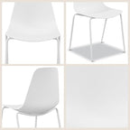 Poly & BARK Isla Bar Stools Set of 3 – Counter Height Bar Stool for Kitchen – Set of Counter Stools – Indoor/Outdoor Barstools – Modern Kitchen Bar Stools - White