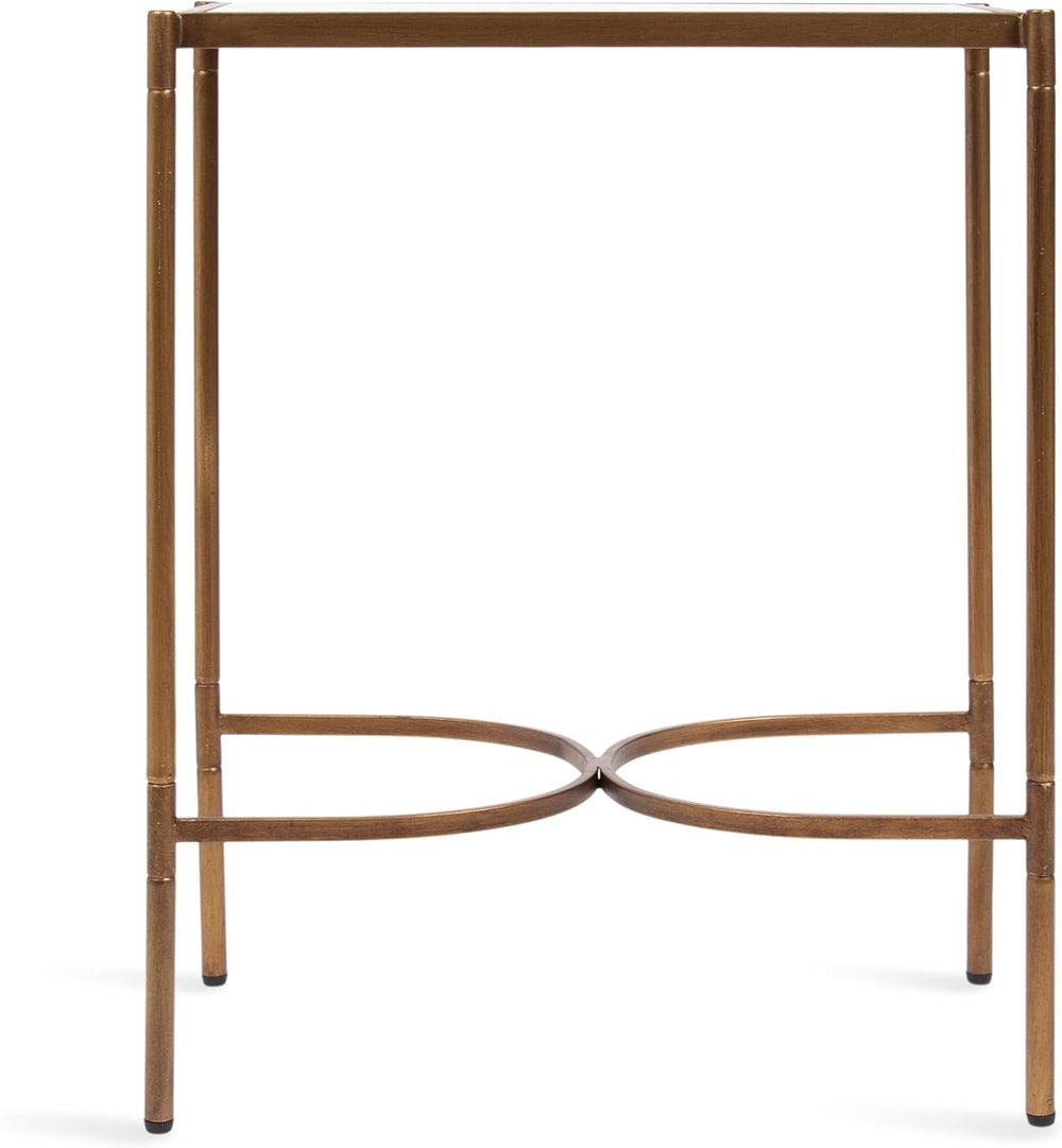 Kate and Laurel Catriona Modern Glam Metal Skinny Side Table, 19 x 11 x 24, G...