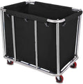 105 Gal Rolling Laundry Basket, Commercial 400L Large Capacity Heavy Duty Clothing Laundry Cart with Stainless Steel Frame and Removable Bag