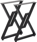SSS Furniture Metal Table Legs 2 Pack Heavy Duty Furniture Legs 28”Height 20”Wide Rustic Decory Square Tube Iron Desk Legs Office Table Legs Industrial Country Style Metal Dining Legs