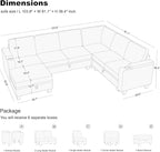 Belffin Chenille Modular Sectional Sofa Convertible L Shaped Corner Couches for Living Room with Storage Armrest with Cup Holder Light Grey Couch