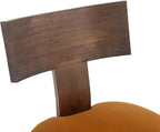 chairus Farmhouse Dining Chairs Set of 4, Upholstered Accent Chairs with Wood T-Shape Back Armless Kitchen Chairs with Soft Pad, Velvet Brown