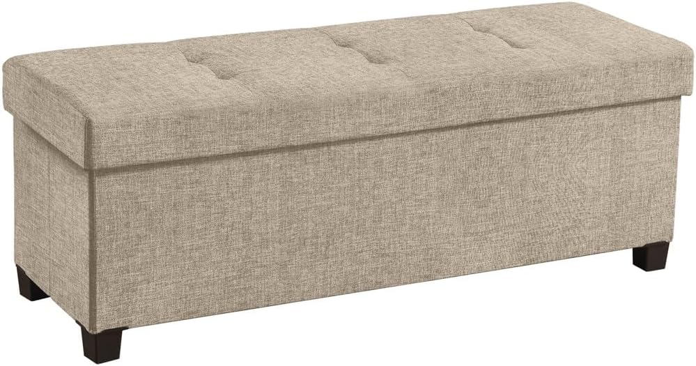 Ornavo Home 43 Inch Storage Ottoman, Large Storage Bench, Ottoman with Storag...