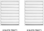 Frebeauty Stackable Jewelry Trays,Small Jewelry Organizer for Drawer,7 Slots Velvet Ring Organizer for Women,4.92 x 3.74 x 0.9 Inches(Set 2,White)