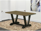 East West Furniture VT676 V-Style Modern Dining Table - a Rectangle Kitchen Table Top with Stylish Legs, 36x60 Inch, Multi-Color