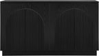 Yechen Fluted Black TV Stand with Arched Reeded Design Doors, Modern Entertainment Center with Storage for Up to 98", TV Media Console, TV Cabinet for Living Room, Bedroom(2 PCS)