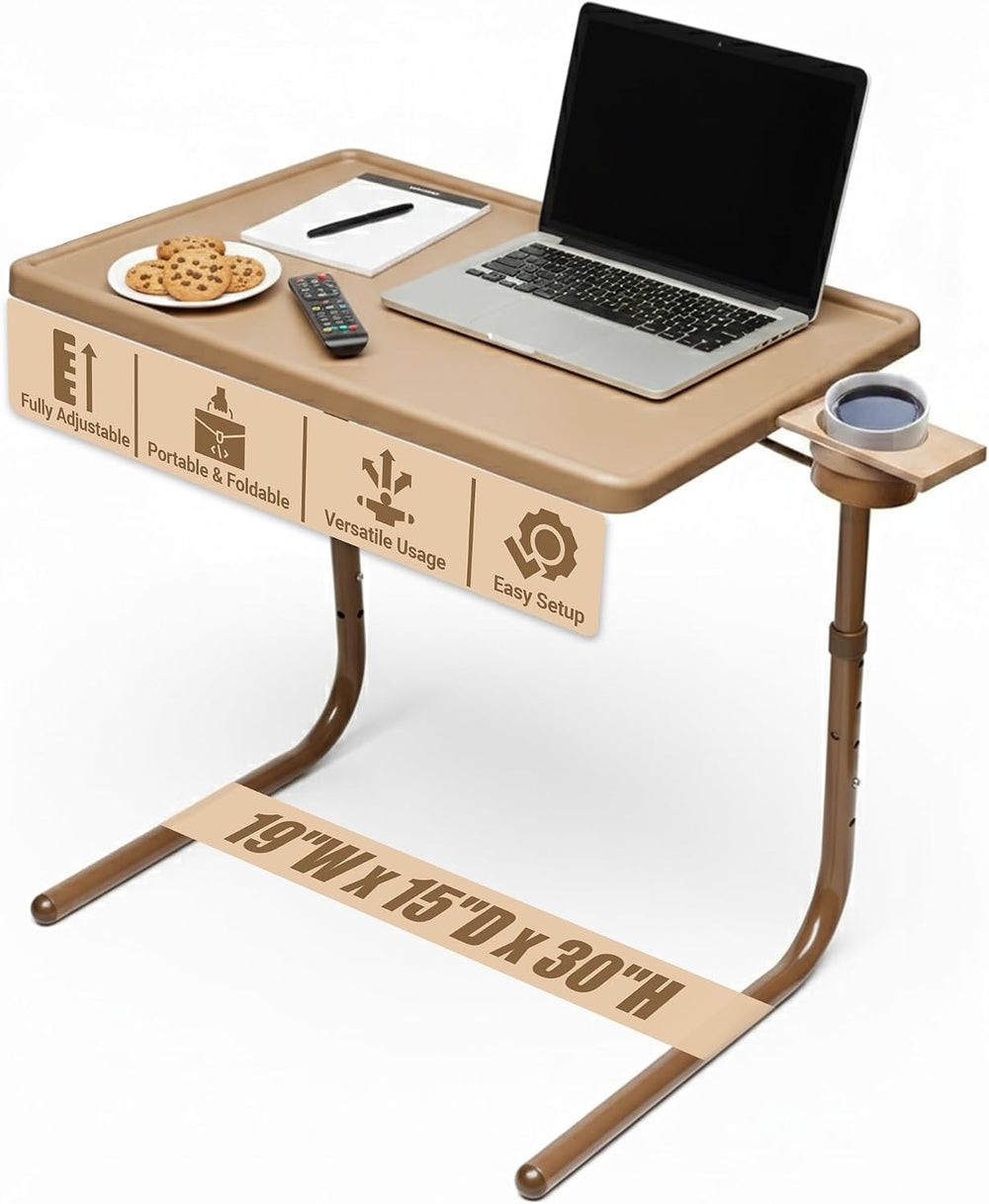 Table-Mate TV Tray Table | Portable Desk Folding Dinner Tray, Couch Table Tra...