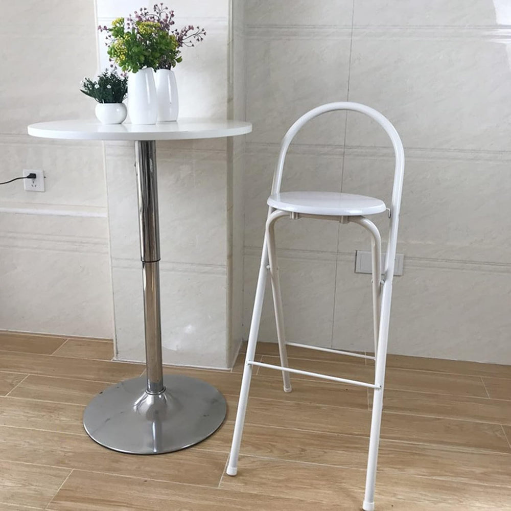 Modern Breakfast Bar Stools Foldable Stool Wooden Round Seat Folding Stool wi...