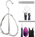 Love Shape Multipurpose Closet Hangers-Tie and Belt Hanger for Closet- Ideal for Storing Belts, Ties, Scarfs, Baseball Hats, Purses & More- Great Space Saving Belt Organizer for Wardrobe - Silvery