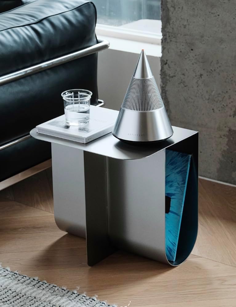 Modern Stainless Steel Side Table, Minimalist Storage Coffee Table,Accent Tab...