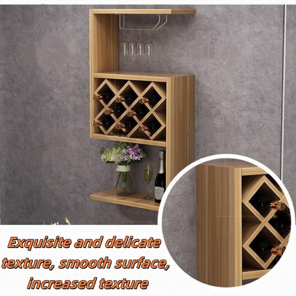 Modern Multifunctional Wine Rack, Practical Multi-Layer Wall Wine Rack, Bar W...