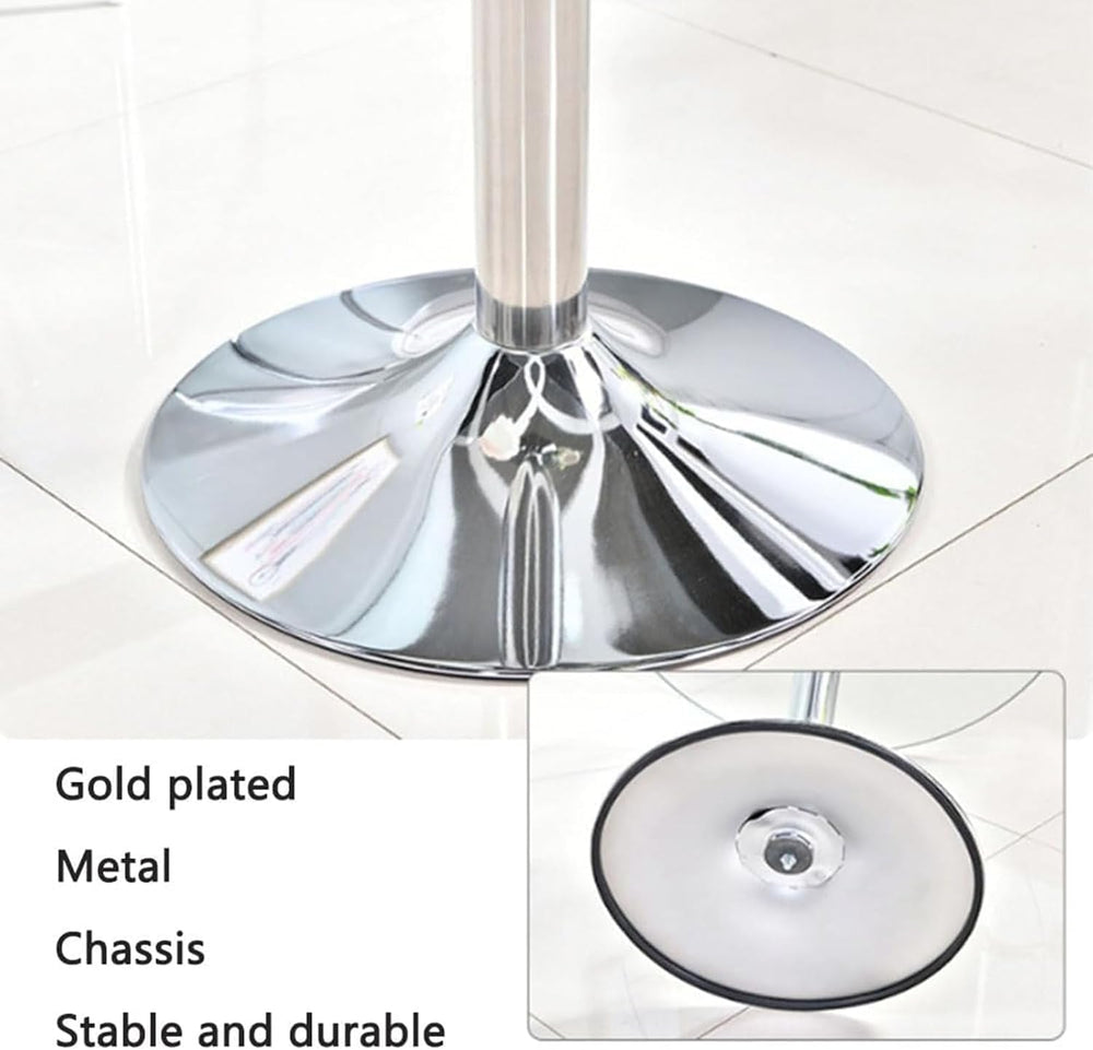 23.4" Round Glass Dining Table, Modern Circular, Sturdy Base and Perfect...