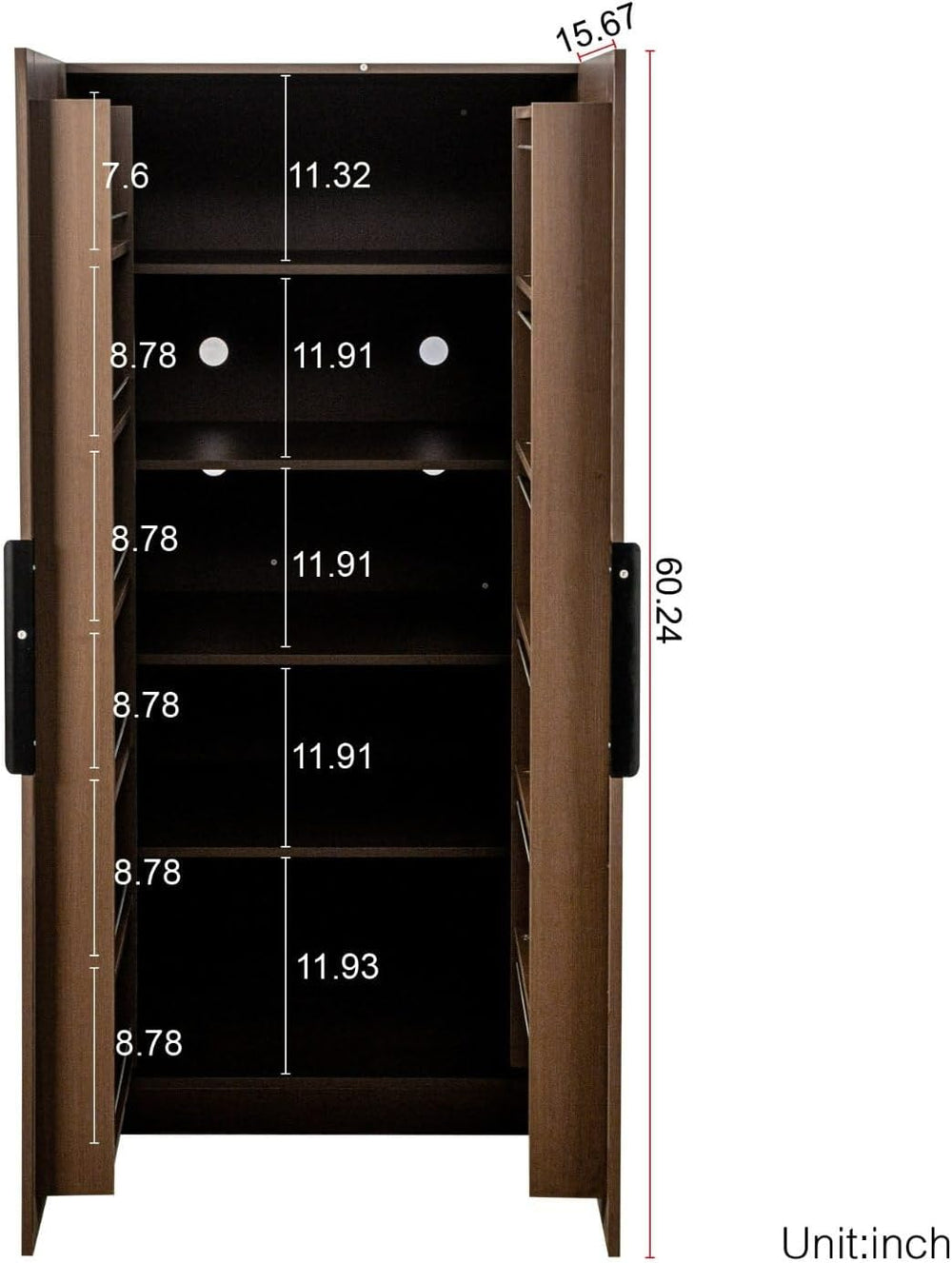 Kitchen Pantry Cabinet 62.99" Tall, Freestanding Storage Cupboard with S...