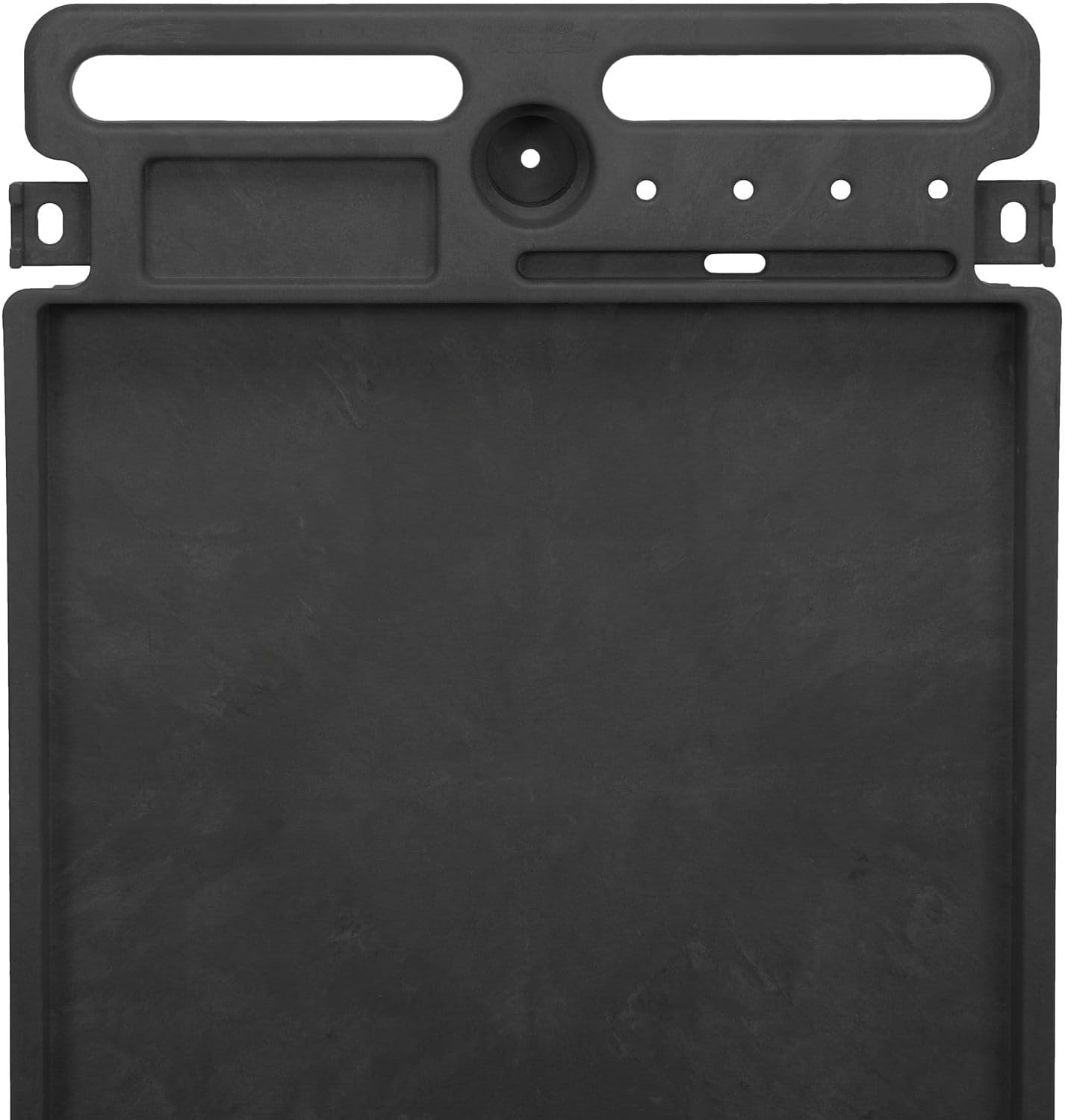 Global Industrial Industrial Service & Utility Cart, Plastic 2 Tray Black Shelf, 44” x 25-1/2”, 5" Rubber Casters