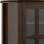 SIMPLIHOME Artisan TV Stand - 53 inch Wide Solid Wood Tall Media Console in Tobacco Brown, Contemporary Entertainment Center for Living Room for TVs up to 60 Inches with Drawers and Cable Management